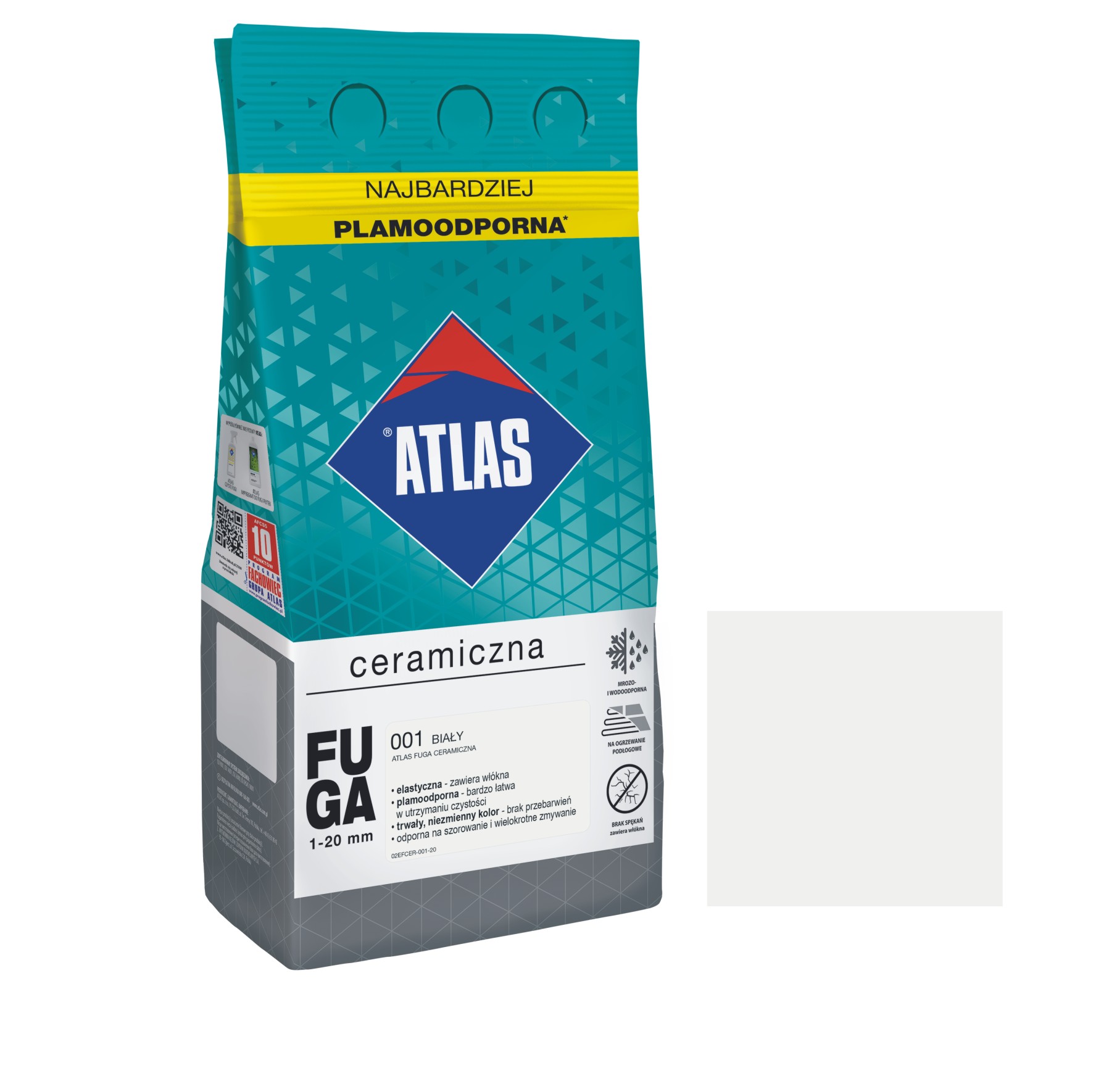 ATLAS FUGA  CERAMICZNA BIAŁA 001 2KG