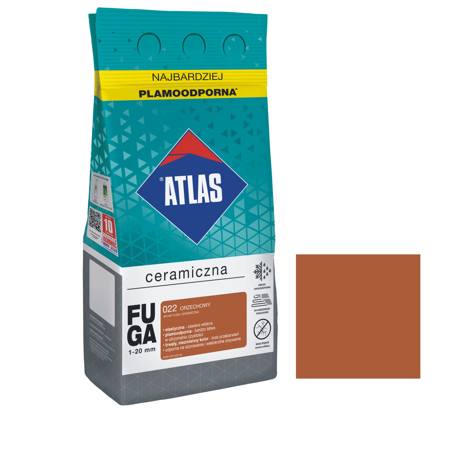 ATLAS FUGA  CERAMICZNA ORZECHOWA 022 5KG 