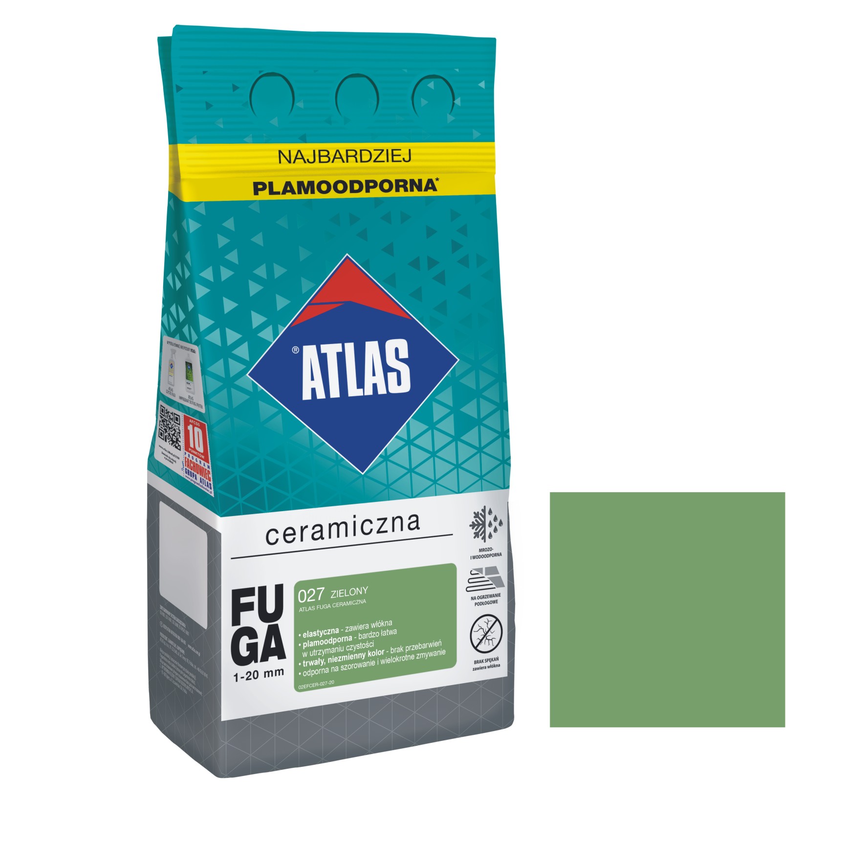 ATLAS FUGA  CERAMICZNA ZIELONA 027 2KG