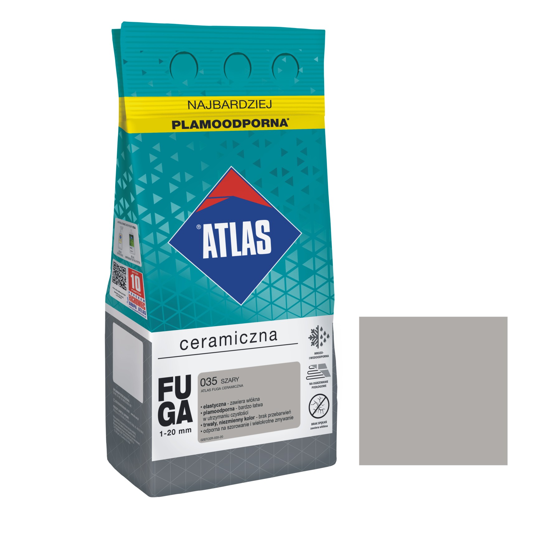 ATLAS FUGA  CERAMICZNA SZARA 035  2KG