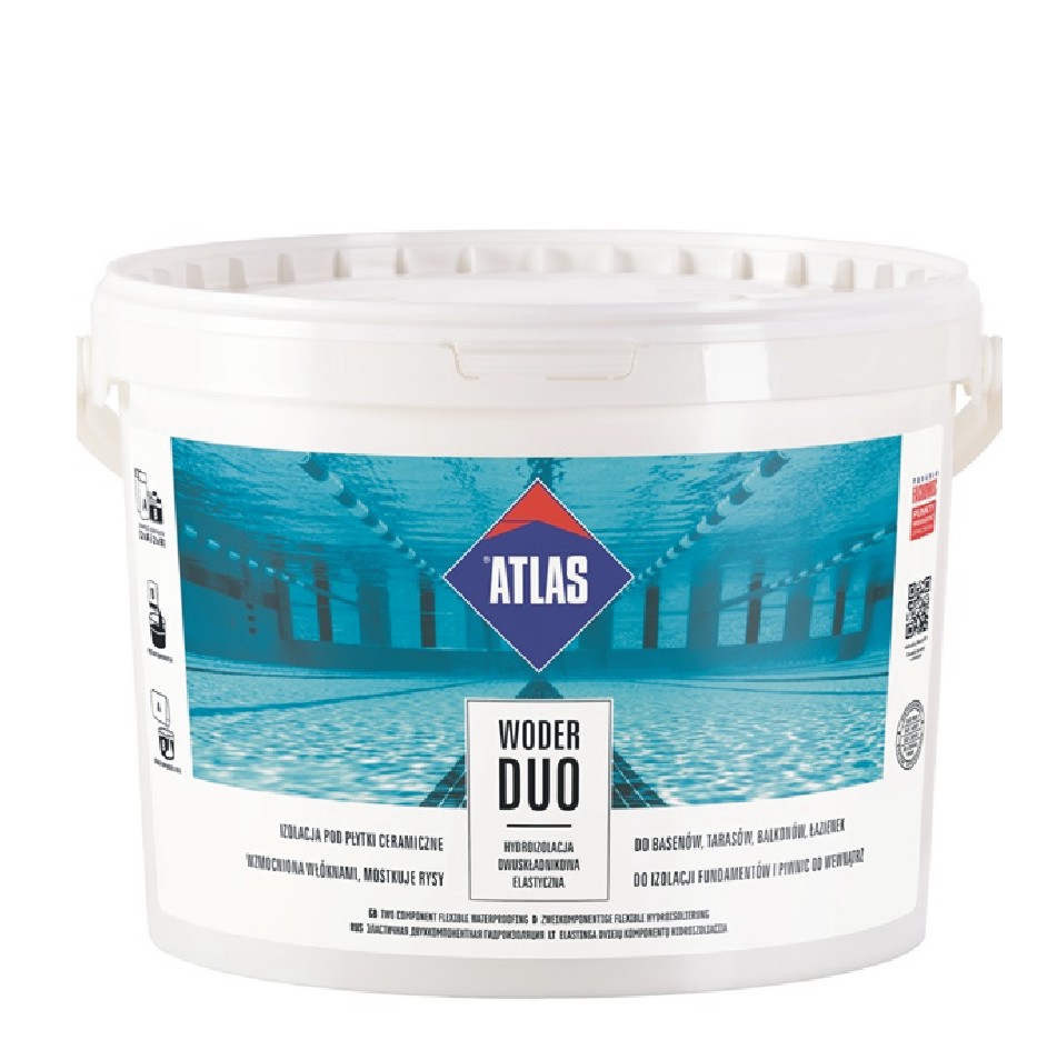 ATLAS WODER DUO KPL 16KG hydroizolacja dwuskładnikowa elastyczna