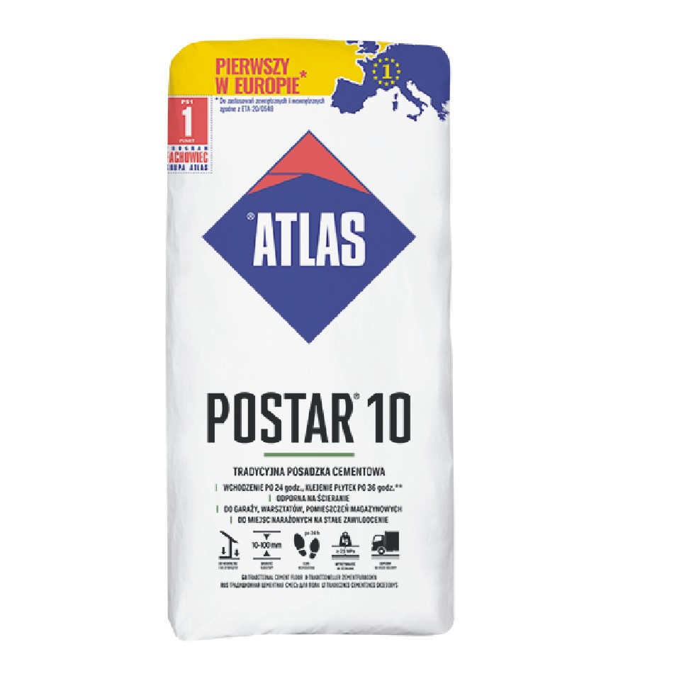 ATLAS POSTAR 10 25KG tradycyjna posadzka cementowa (10-100 mm)