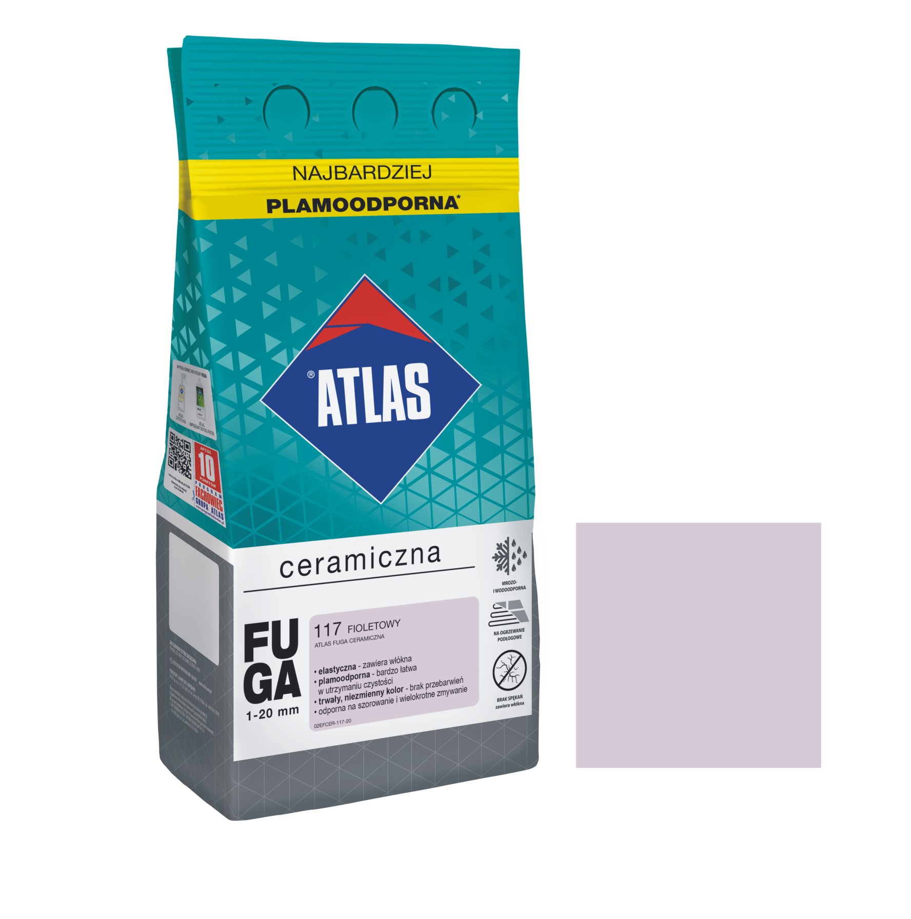 ATLAS FUGA  CERAMICZNA FIOLETOWA 117 2KG