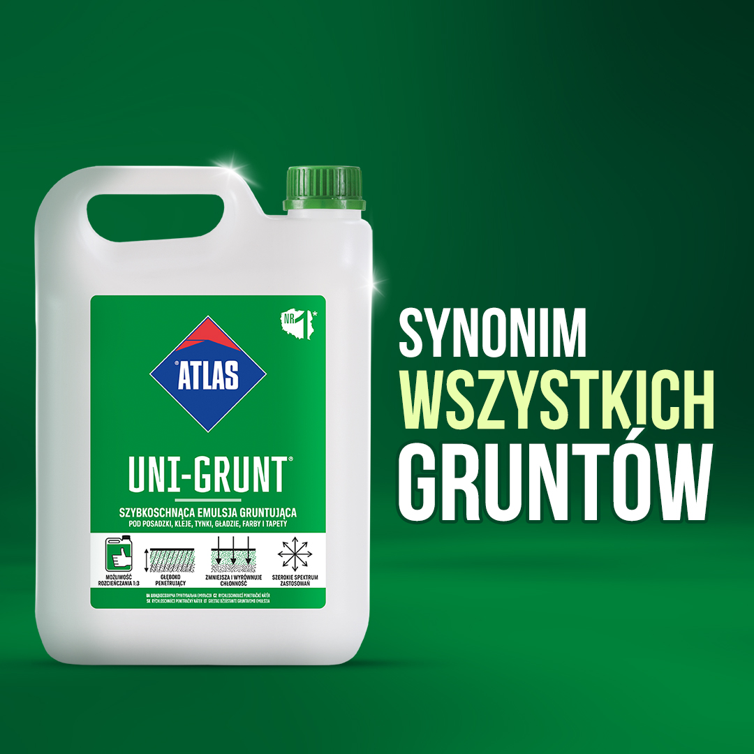 ATLAS UNI-GRUNT 5L  szybkoschnąca emulsja gruntująca