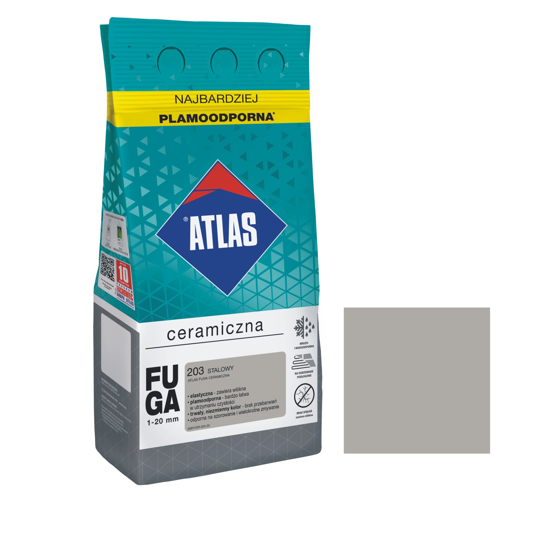 ATLAS FUGA  CERAMICZNA STALOWY 203 2KG