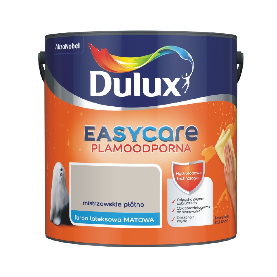 Farba Dulux EasyCare mistrzowskie płótno 2,5l