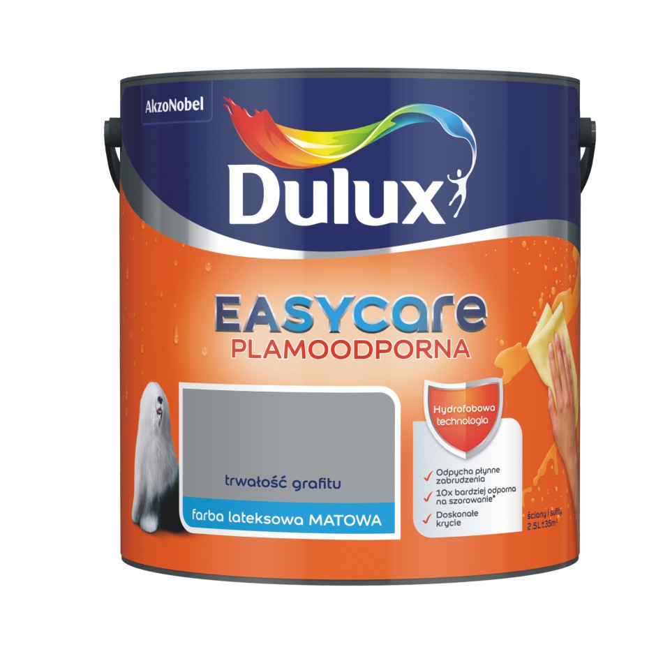 Farba Dulux EasyCare trwałość grafitu 2,5l