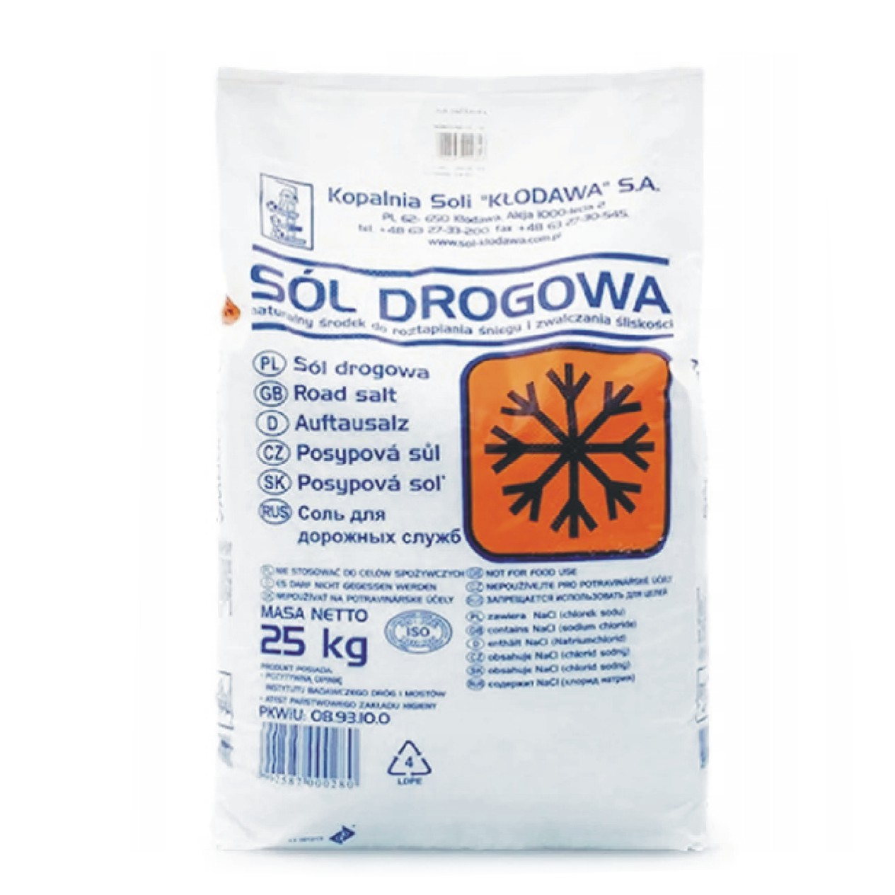 SÓL DROGOWA DOGOWA 25KG Kłodawa