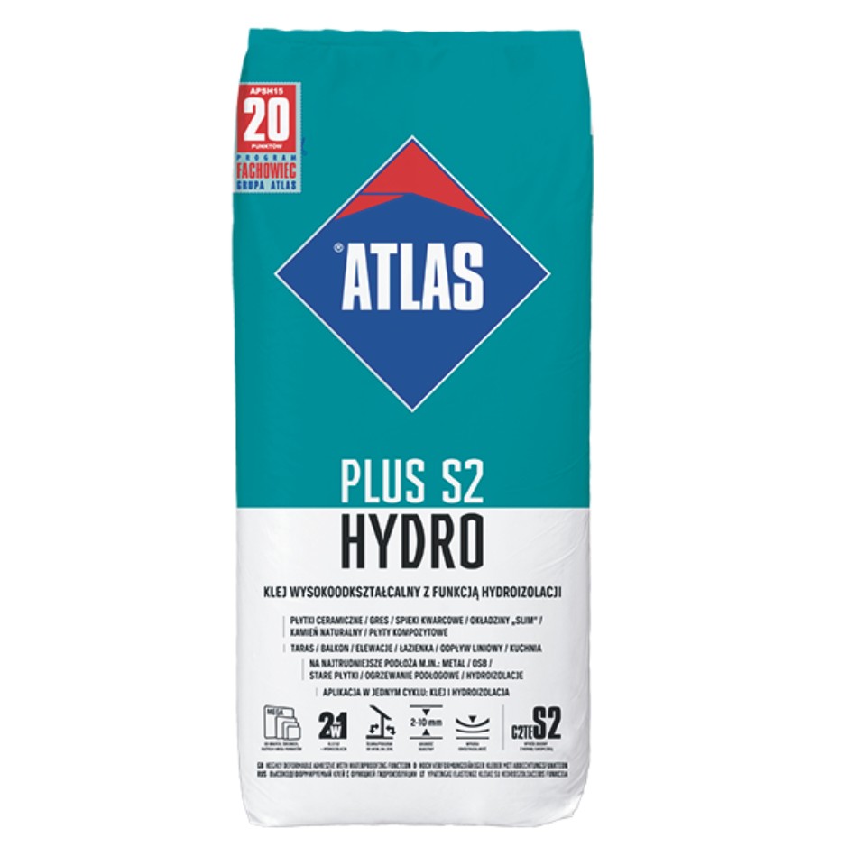 ATLAS ZAPRAWA KLEJOWA PLUS S2 HYDRO klej do płytek 15KG