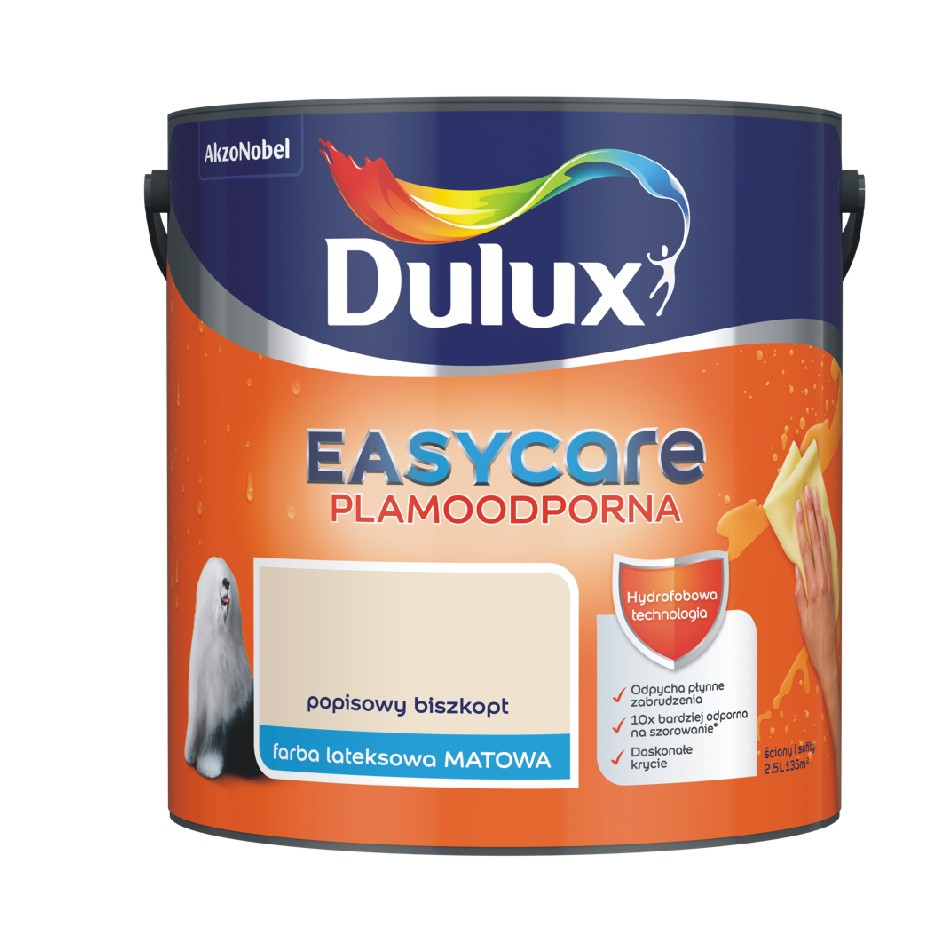 Farba Dulux EasyCare popisowy biszkopt 2,5l