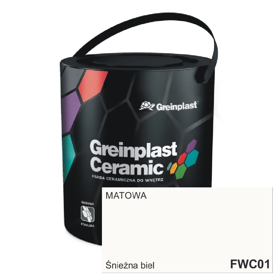 Farba CERAMICZNA 01 Śnieżna biel 2,5L Greinplast