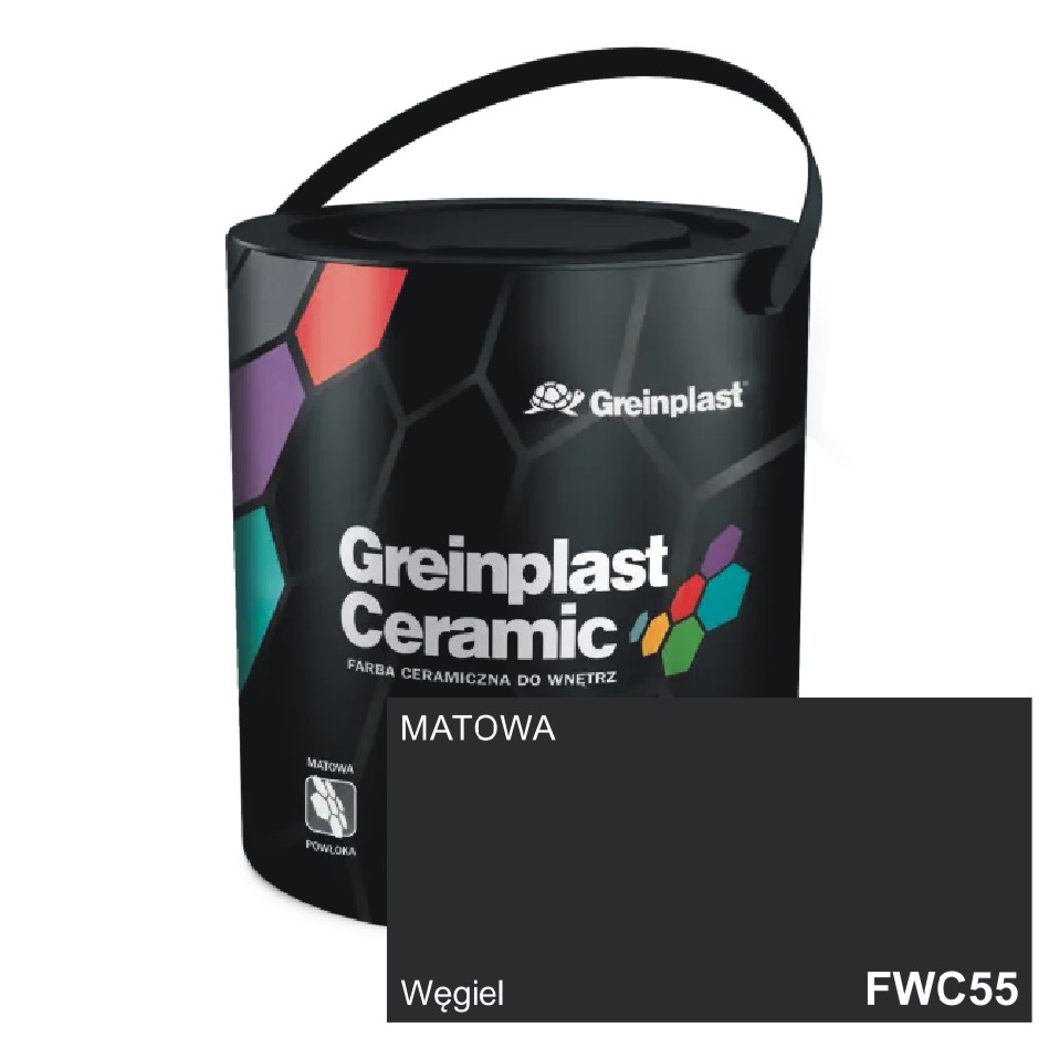 Farba CERAMICZNA 55 Węgiel 2,5L Greinplast