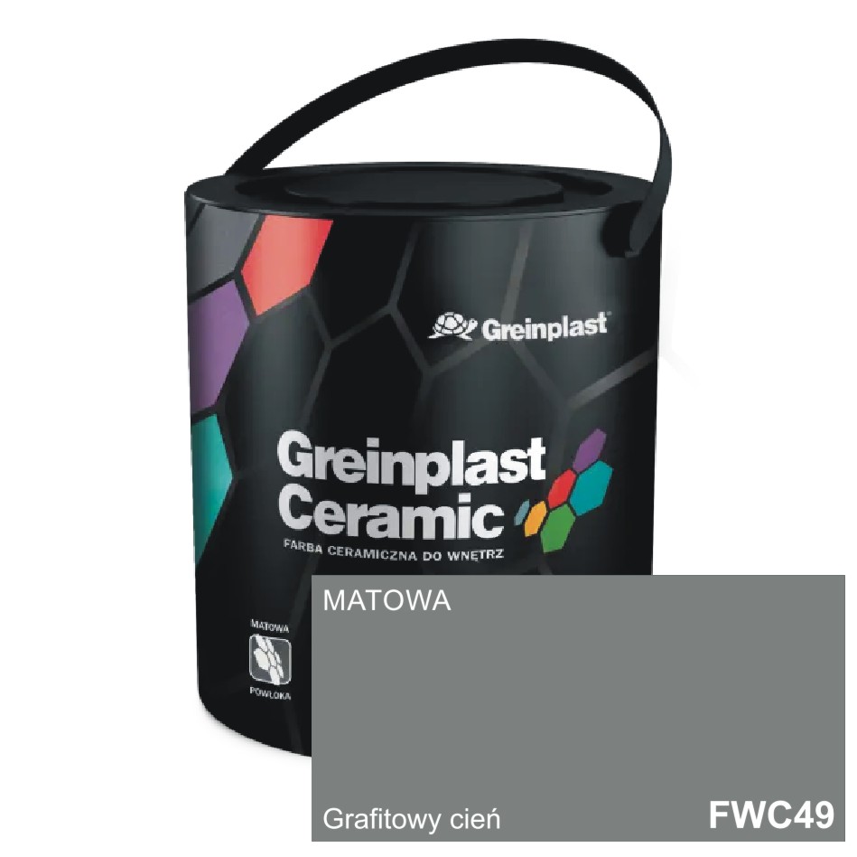 Farba CERAMICZNA 49 Grafitowy cień 2,5L Greinplast