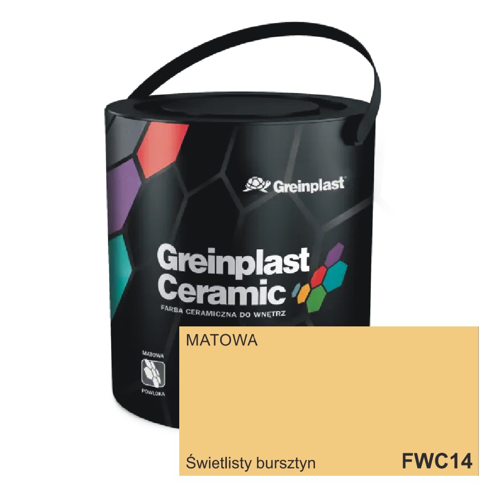 Farba CERAMICZNA 14 Świetlisty bursztynł 1L Greinplast