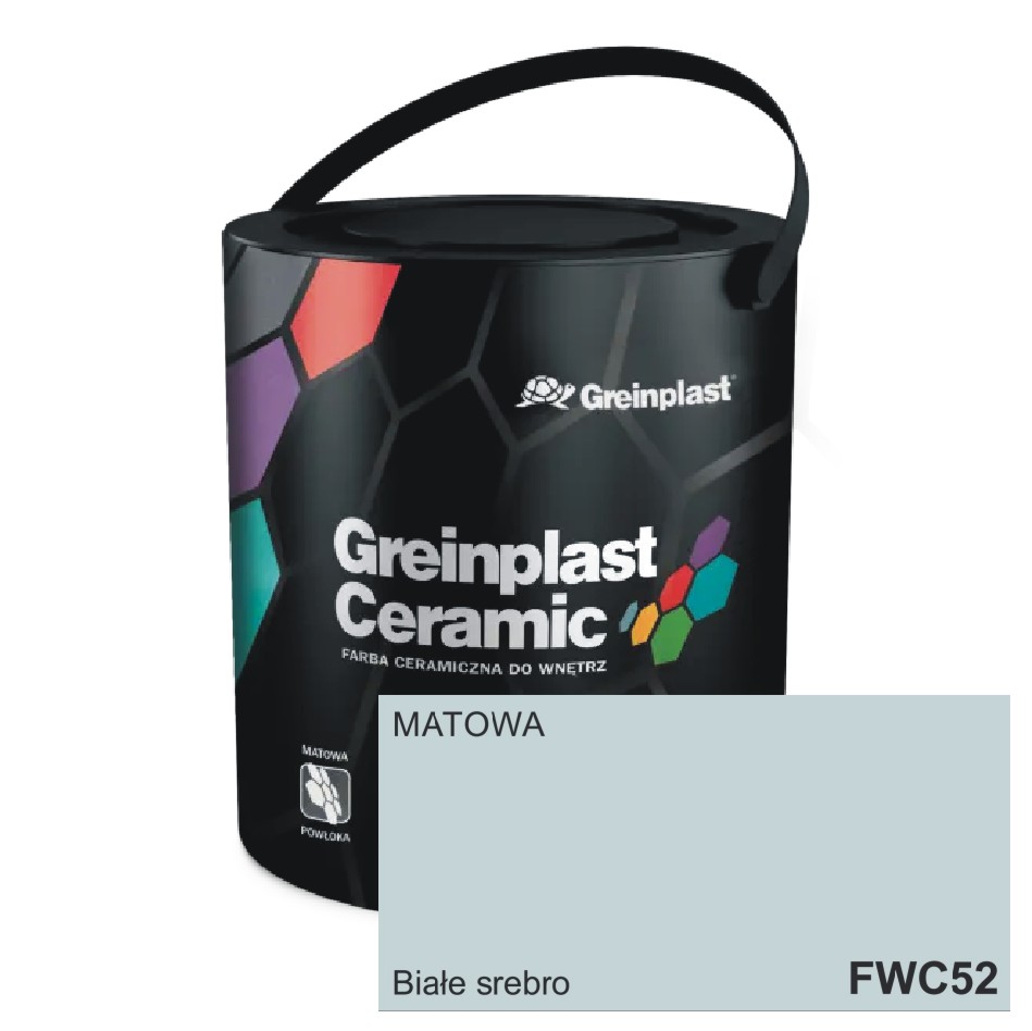 Farba CERAMICZNA 52 Białe srebro 1L Greinplast