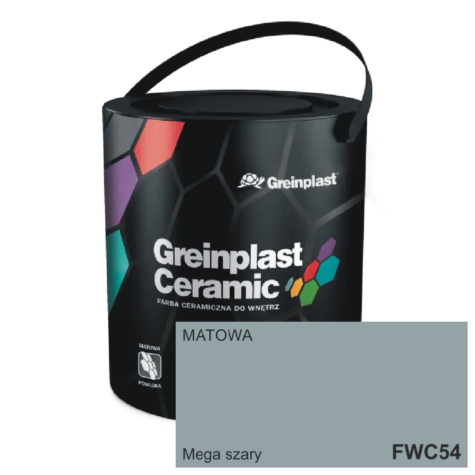 Farba CERAMICZNA 54 Mega szary 2,5L Greinplast