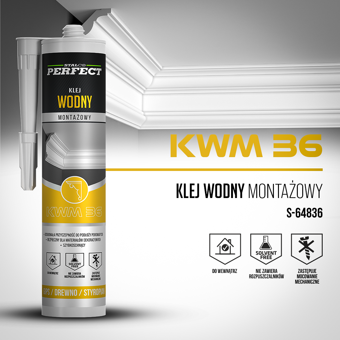 KLEJ WODNY MONTAŻOWY 280ML 64836 Stalco