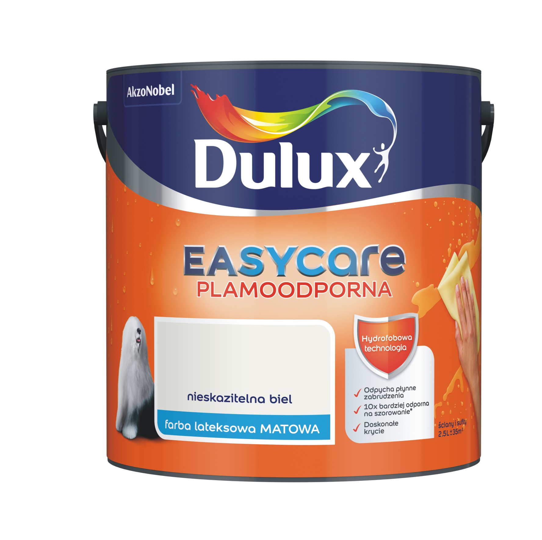 Farba Dulux EasyCare nieskazitelna biel 2,5l