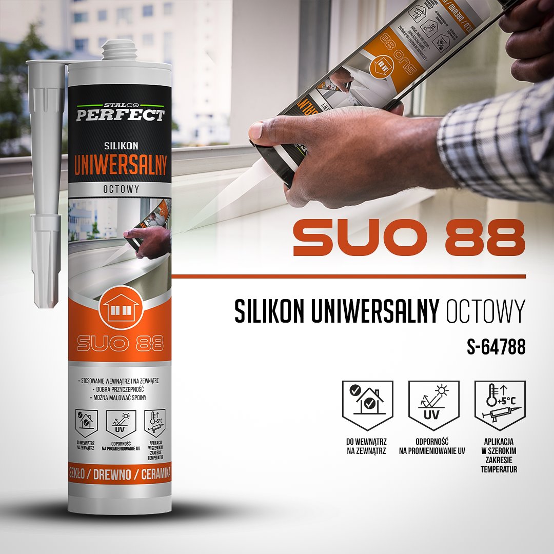 SILIKON UNIWERSALNY BIAŁY 280ML 64791 Stalco