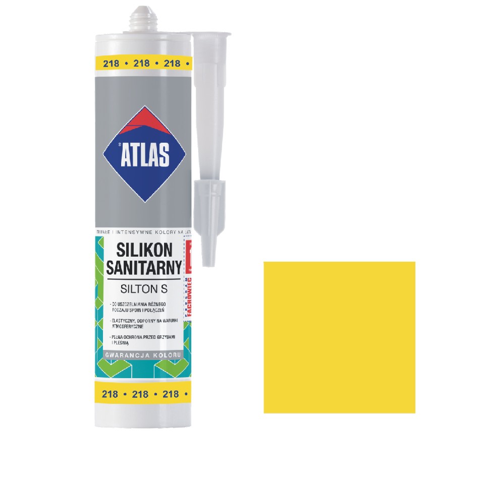 ATLAS SILIKON SILTON 218 280ML Cytrynowy