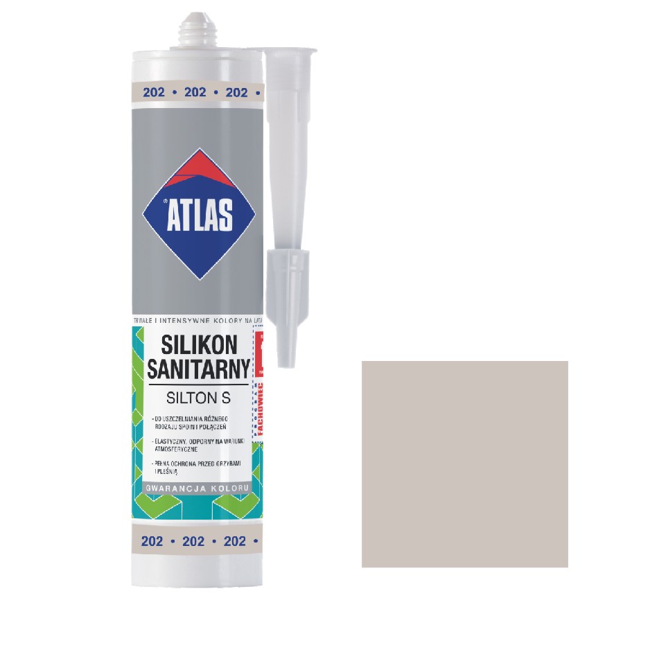 ATLAS SILIKON SILTON S 202 280ML Popielaty