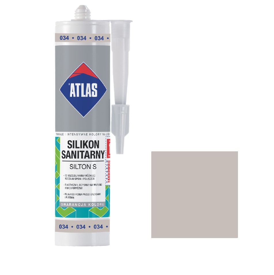 ATLAS SILIKON SILTON S 034 280ML Jasnoszary