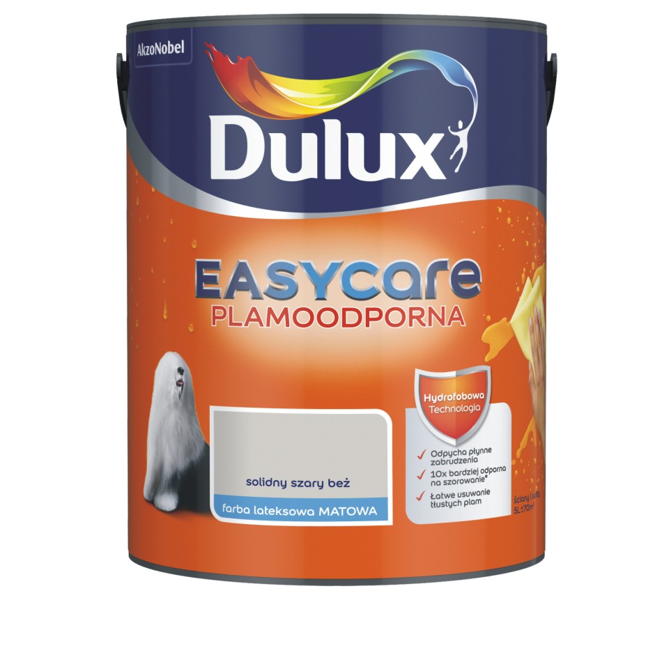 Farba Dulux EasyCare solidny szary beż 5l