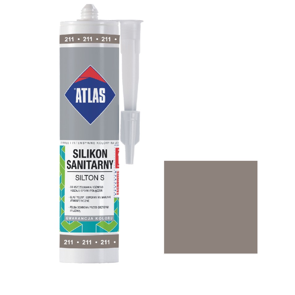 ATLAS SILIKON SILTON S 211 280ML Cementowy