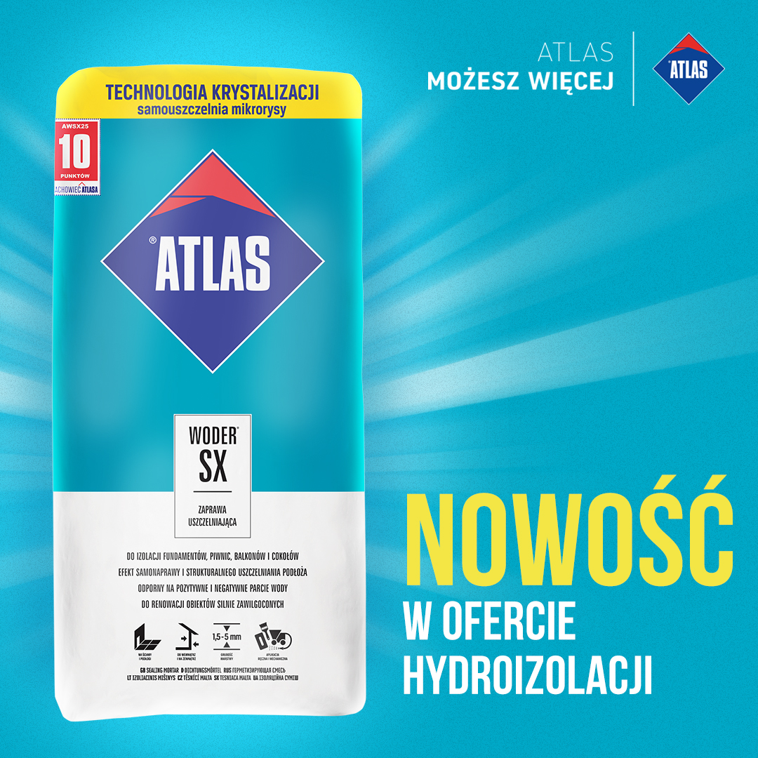 ATLAS WODER SX zaprawa uszczelniająca 25KG