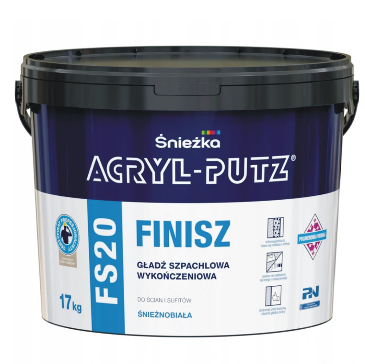 GŁADŹ SZPACHLOWA ACRYL-PUTZ FS20 17KG Śnieżka