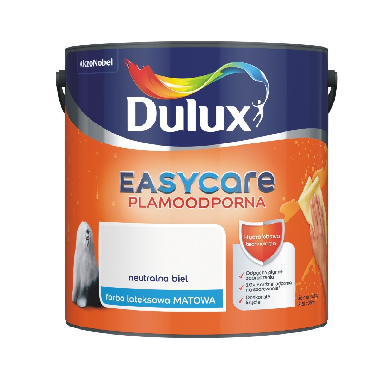 Farba Dulux EasyCare neutralna biel 2,5l