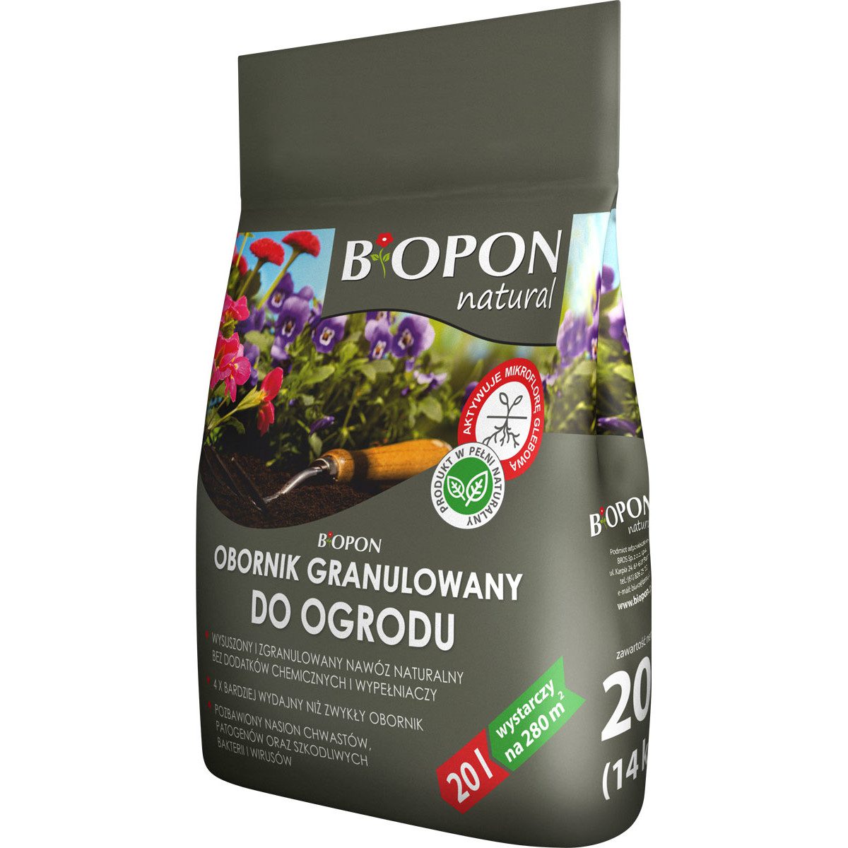 OBORNIK GRANULOWANY DO OGRODU 20L Biopon