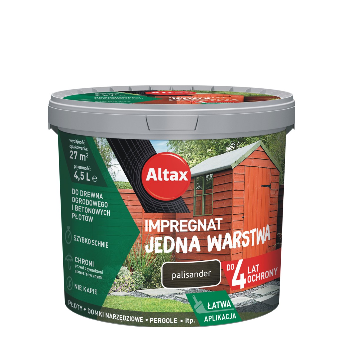 ALTAX IMPREGNAT JEDNA WARSTWA drewno/beton PALISANDER 4,5L