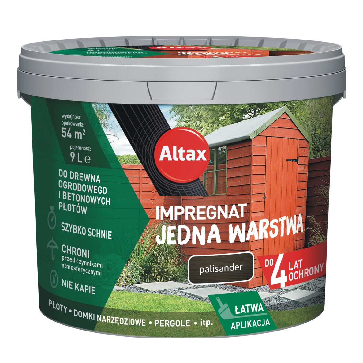 ALTAX IMPREGNAT JEDNA WARSTWA drewno/beton PALISANDER 9L