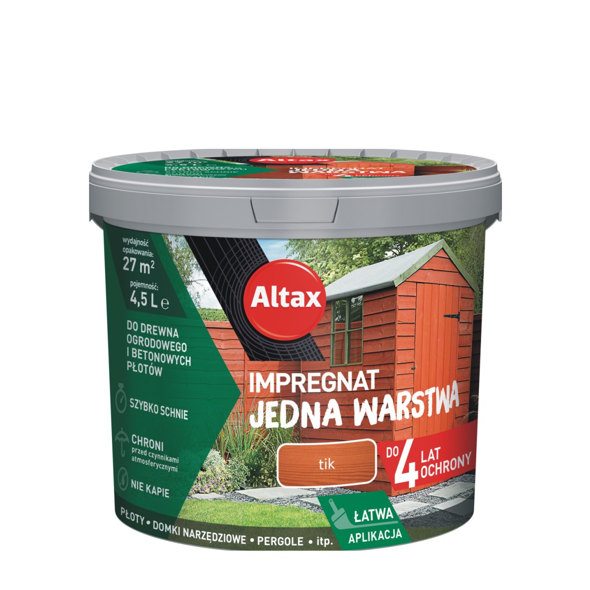 ALTAX IMPREGNAT JEDNA WARSTWA drewno/beton TIK 4,5L