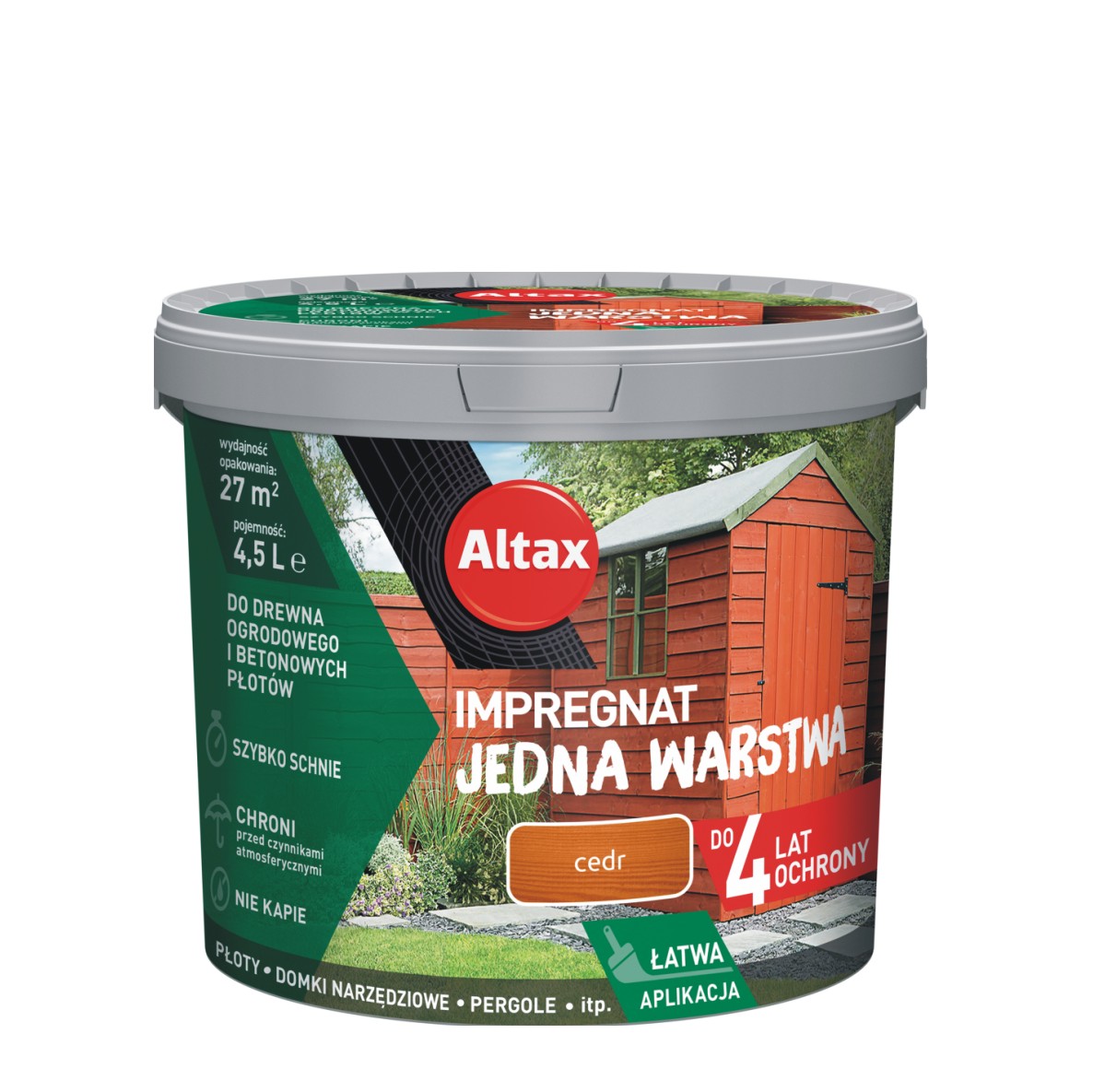 ALTAX IMPREGNAT JEDNA WARSTWA drewno/beton CEDR 4,5L