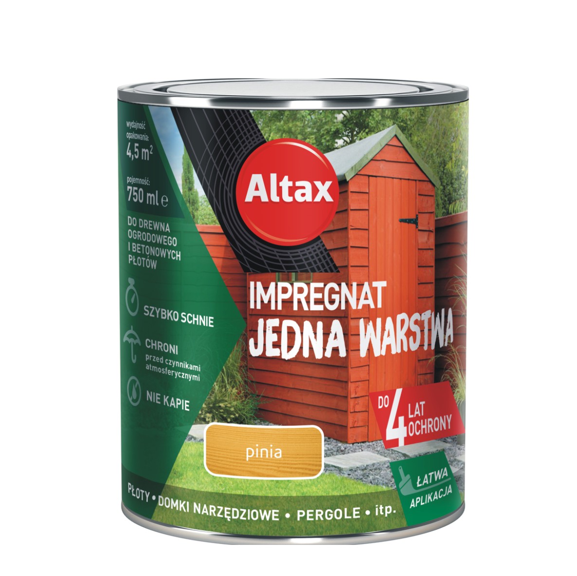 ALTAX IMPREGNAT JEDNA WARSTWA drewno/beton PINIA 0,75L