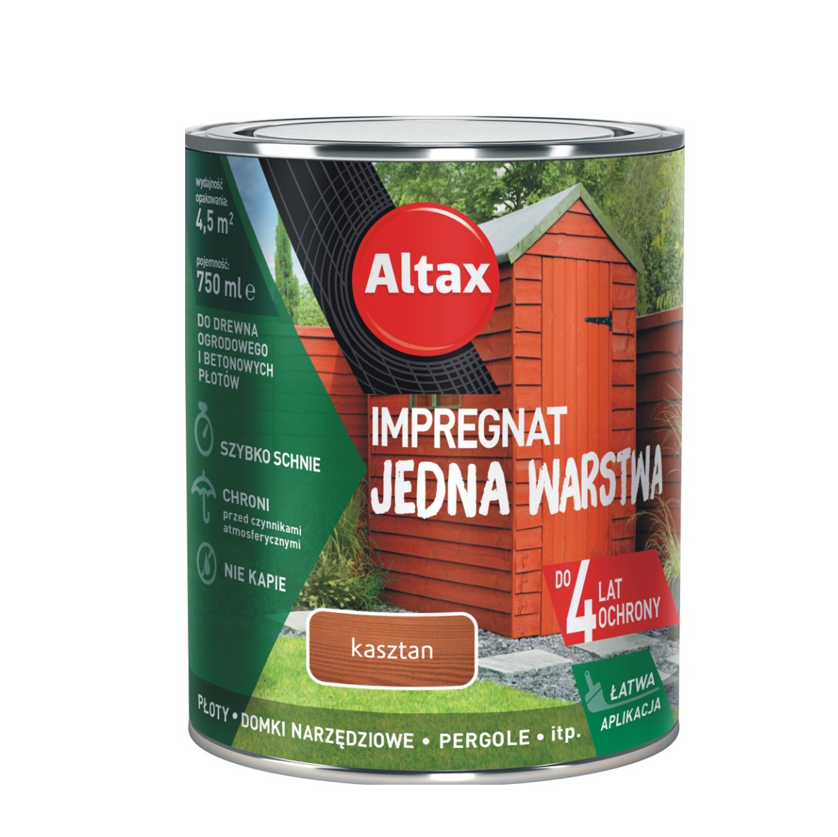 ALTAX IMPREGNAT JEDNA WARSTWA drewno/beton KASZTAN 0,75L