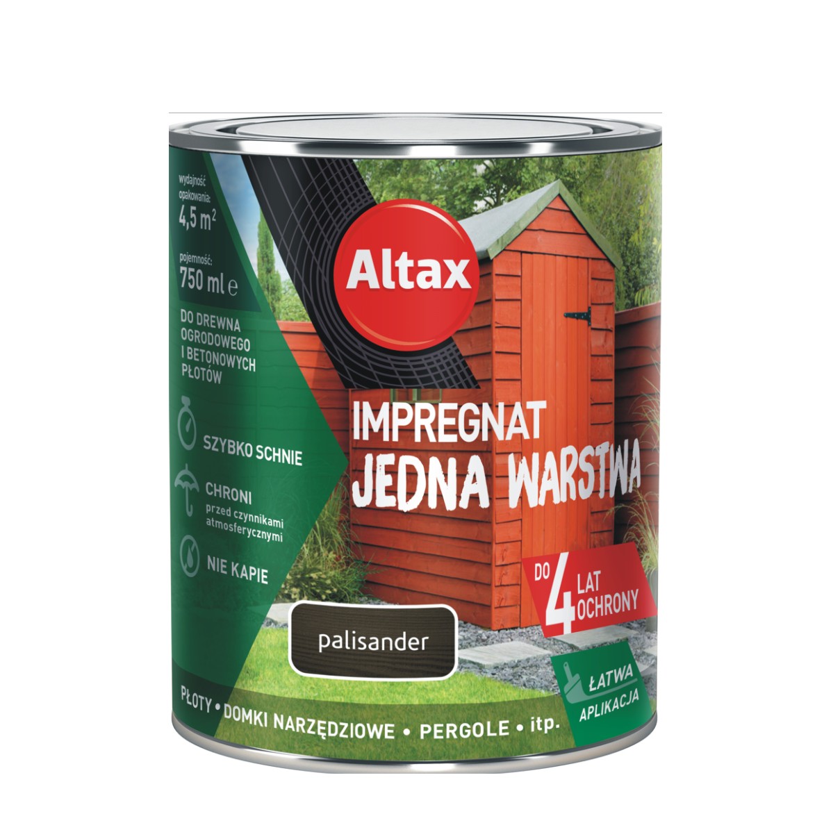 ALTAX IMPREGNAT JEDNA WARSTWA drewno/beton PALISANDER 0,75L