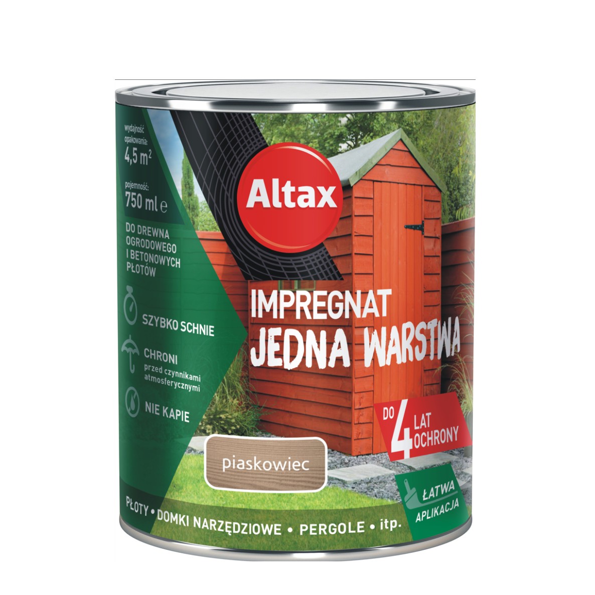 ALTAX IMPREGNAT JEDNA WARSTWA drewno/beton PIASKOWIEC 0,75L