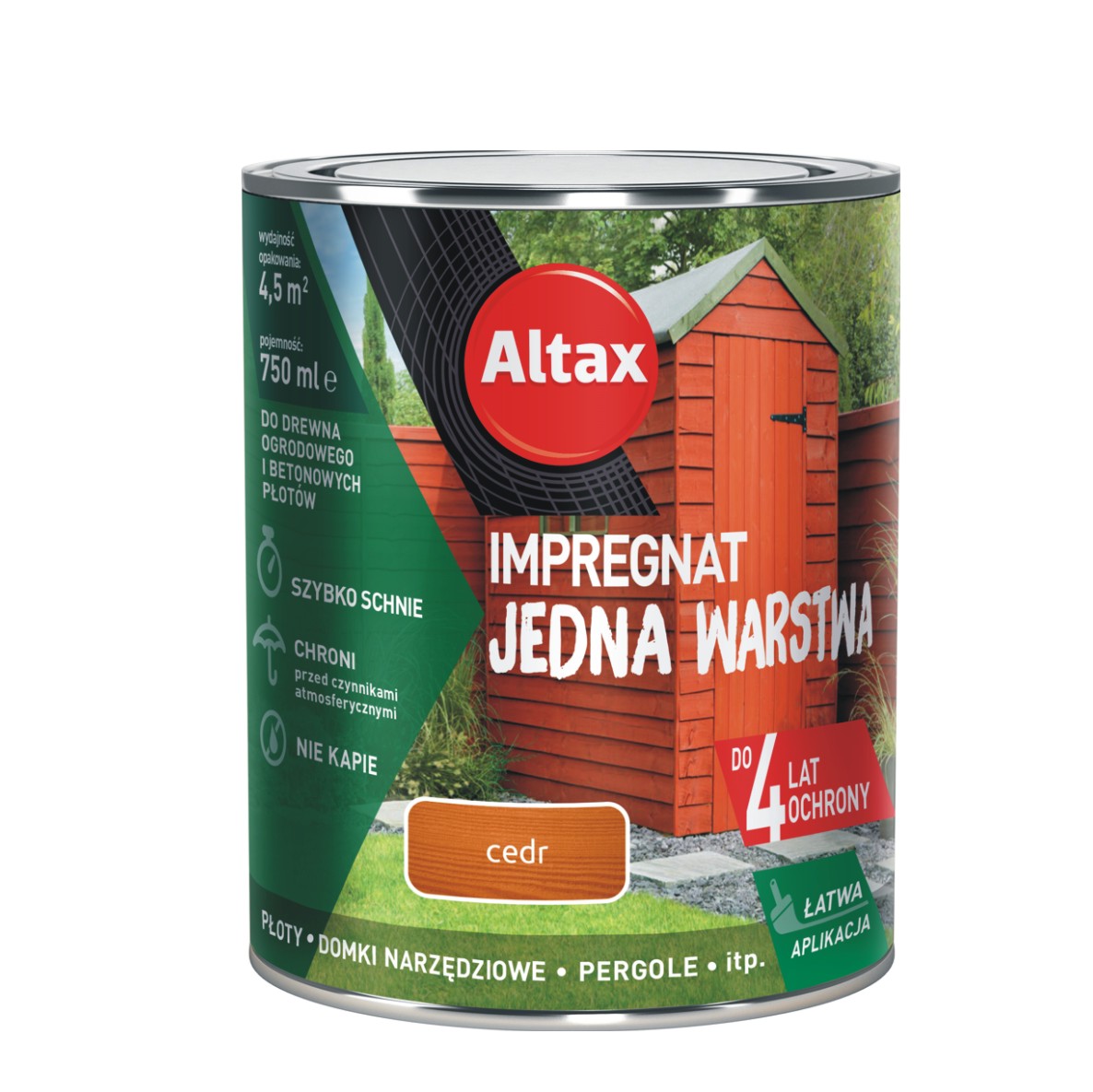 ALTAX IMPREGNAT JEDNA WARSTWA drewno/beton CEDR 0,75L