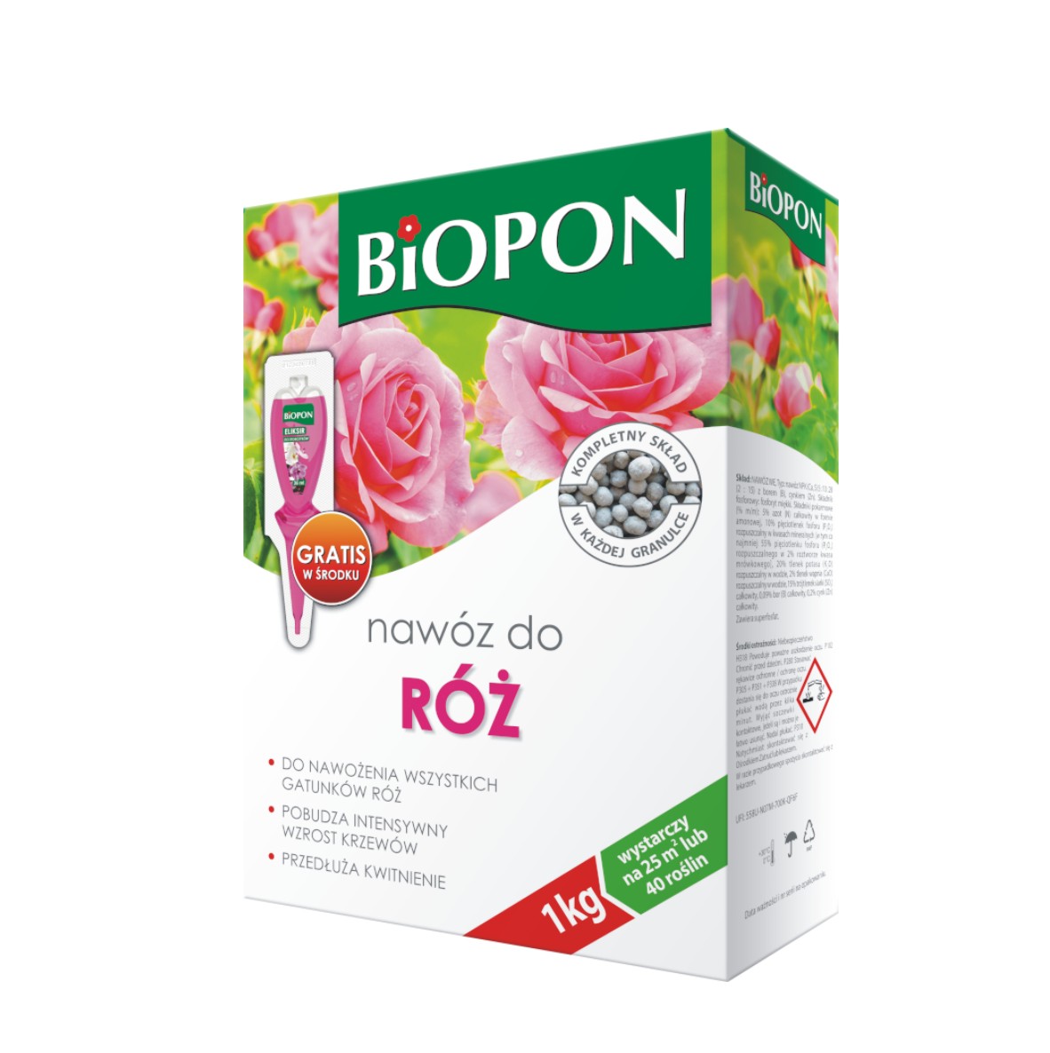 NAWÓZ DO RÓŻ GRANULAT 1KG Biopon