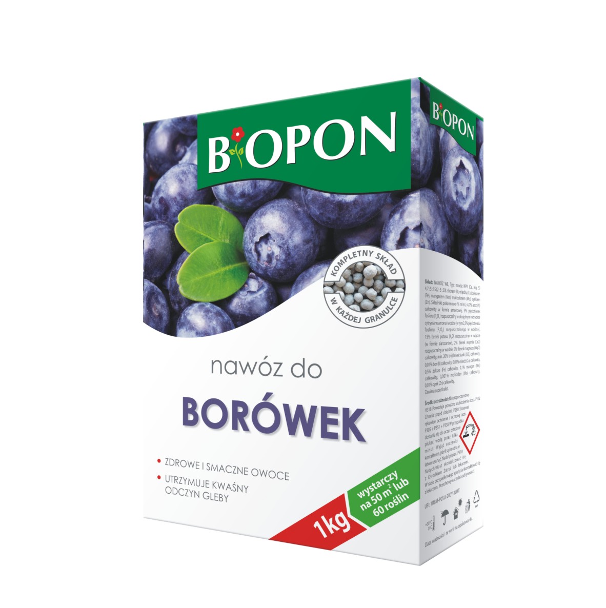 NAWÓZ DO BORÓWEK GRANULAT 1KG Biopon