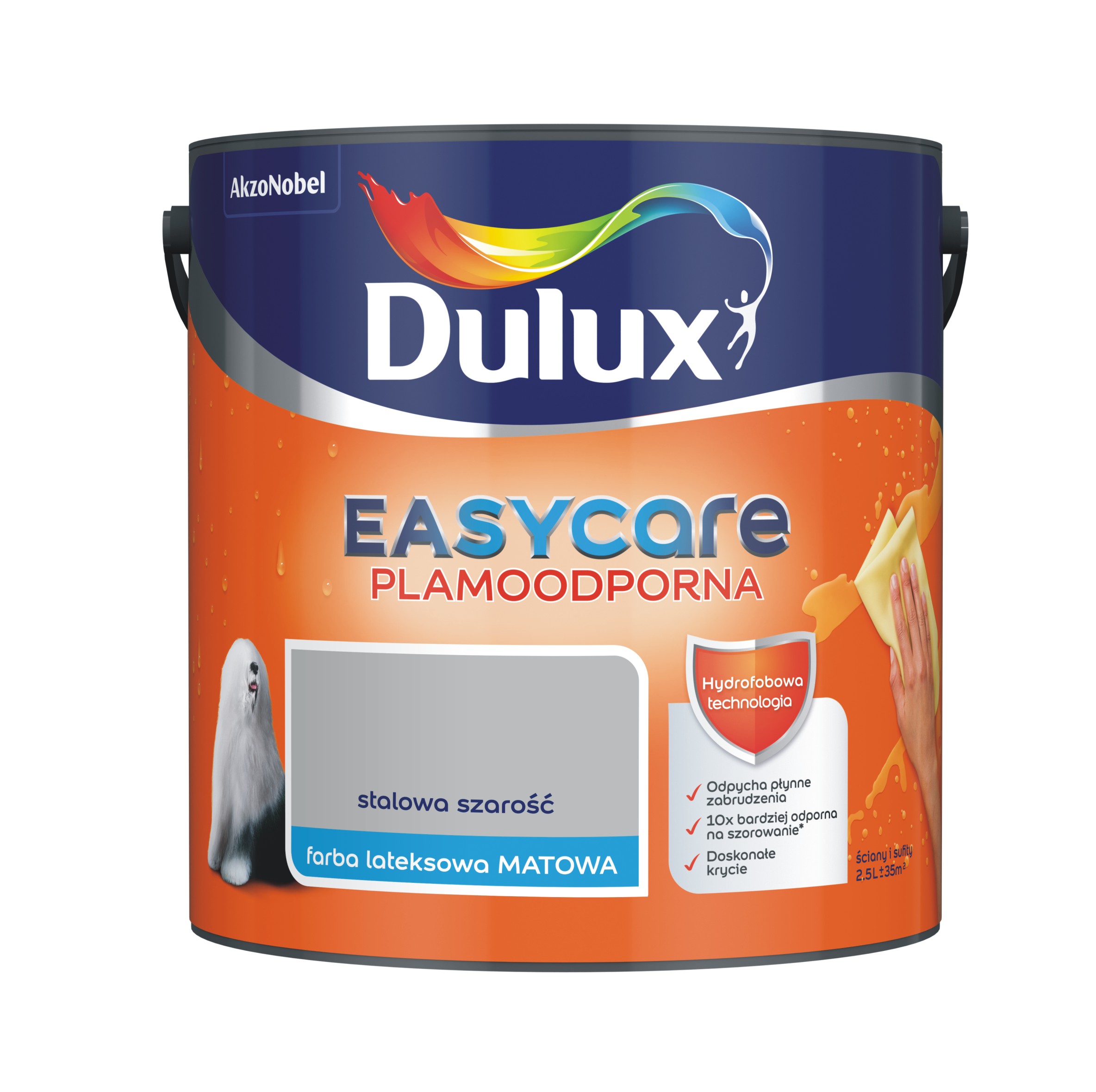 Farba Dulux EasyCare stalowa szarość 2,5l