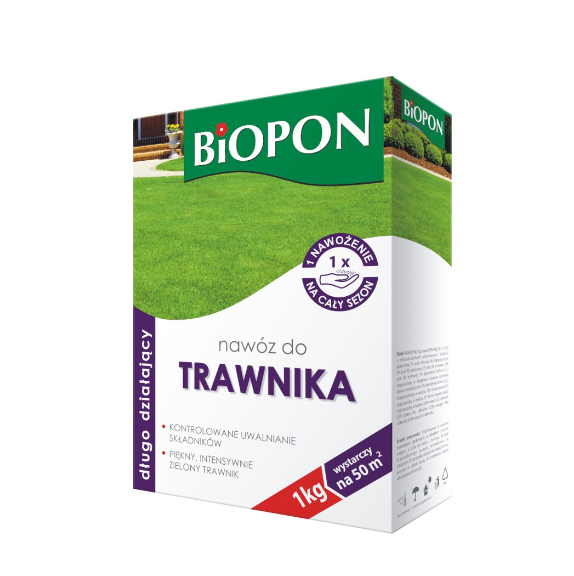 NAWÓZ DO TRAWNIKA DŁUGO DZIAŁAJĄCY 1KG Biopon