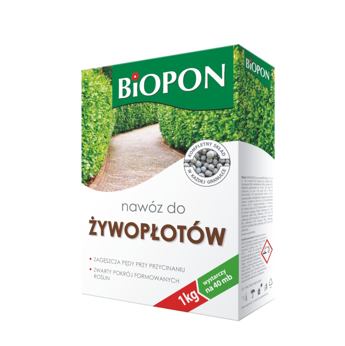 NAWÓZ DO ŻYWOPŁOTÓW GRANULAT 1KG Biopon