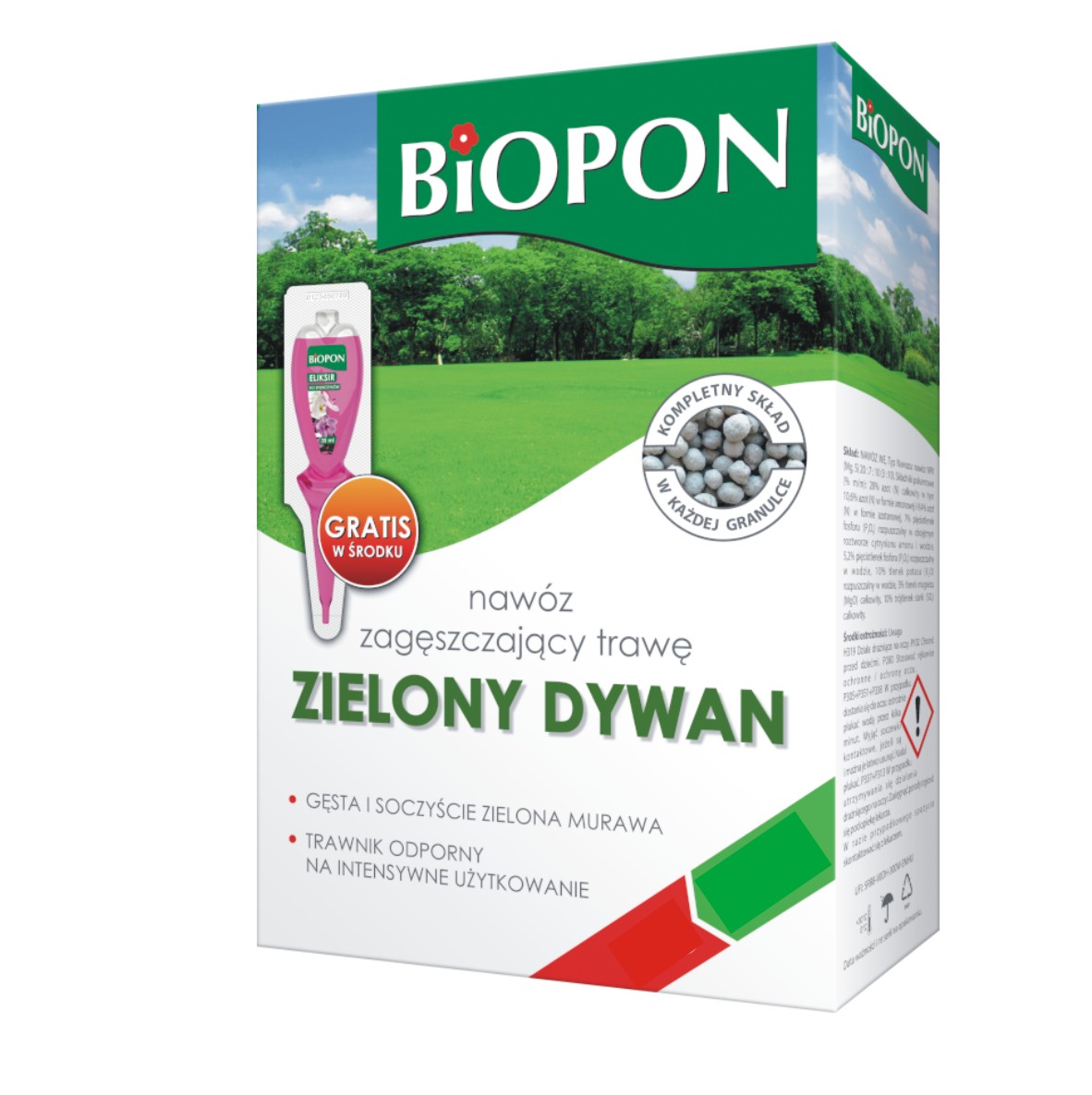 NAWÓZ DO TRAWNIKA ZIELONY DYWAN GRANULAT 5KG Biopon