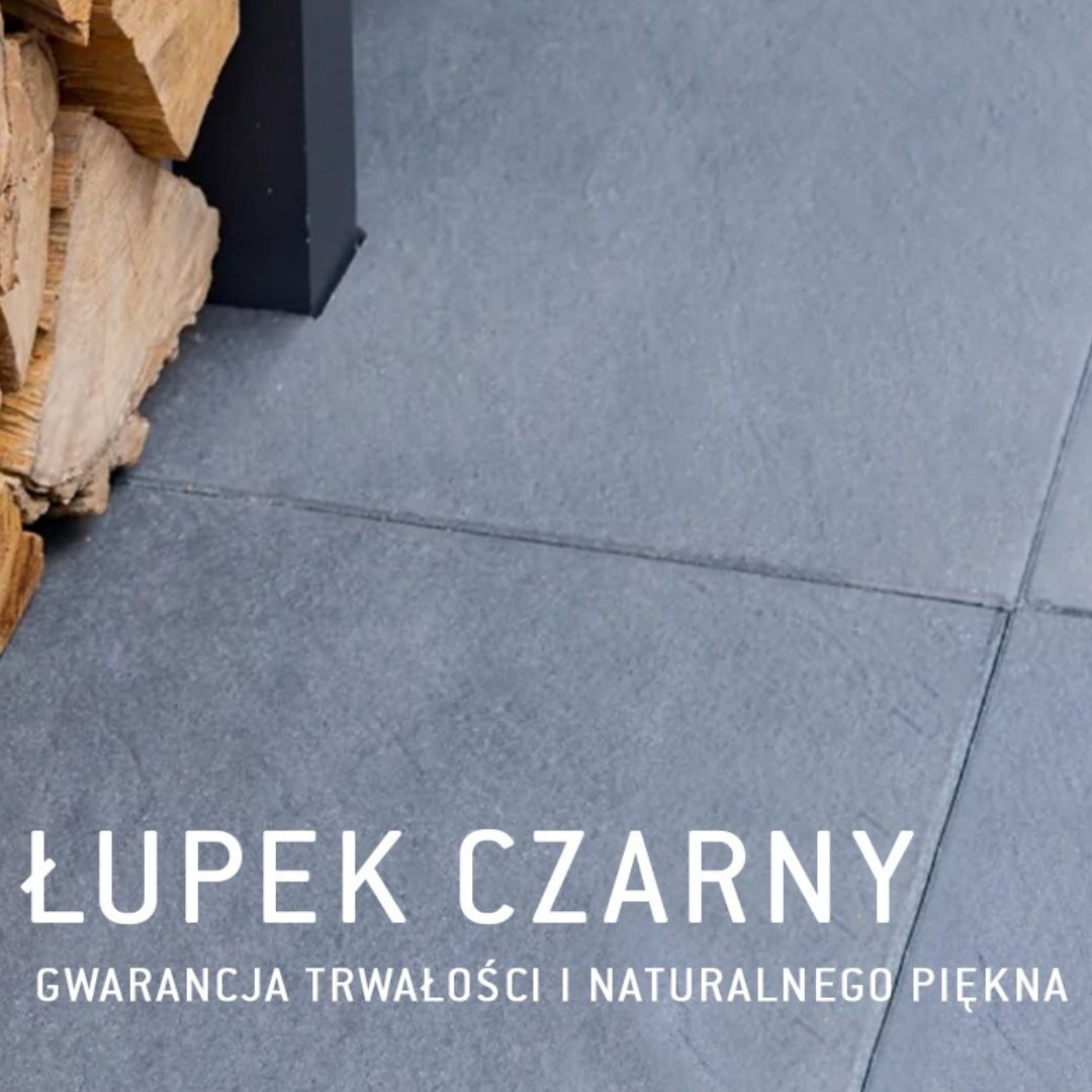 PŁYTA ŁUPEK CZARNY SZCZOTKOWANY 90X60X5,5 Pozbruk