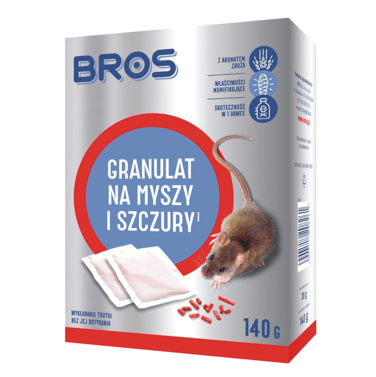 GRANULAT TRUTKA NA MYSZY SZCZURY 140G Bros