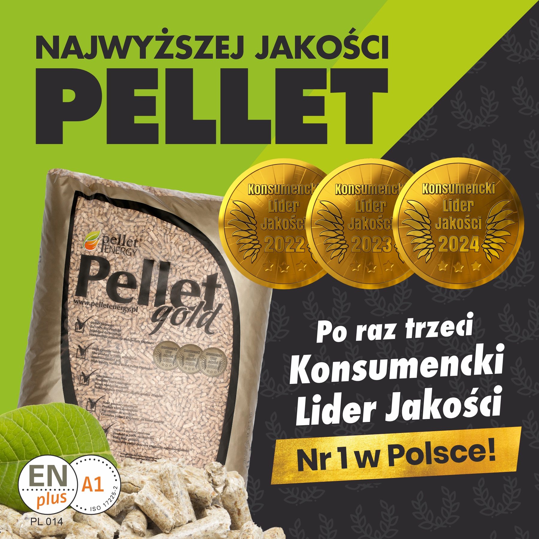 PELLET DRZEWNY GOLD 15KG